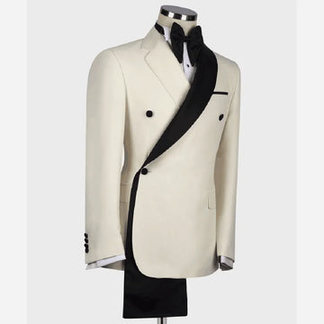 Aidase Handsome Double Breasted Men Suit Two Pieces(Jacket+Pants) Lapel Outfits Chic Casual Party Prom Wedding Set aidase-shop